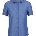 JBs Workwear Ladies Classic Short Sleeve Fine Chambray Shirt