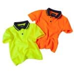 JBs Workwear Infant Hi Vis Non Cuff Traditional Polo