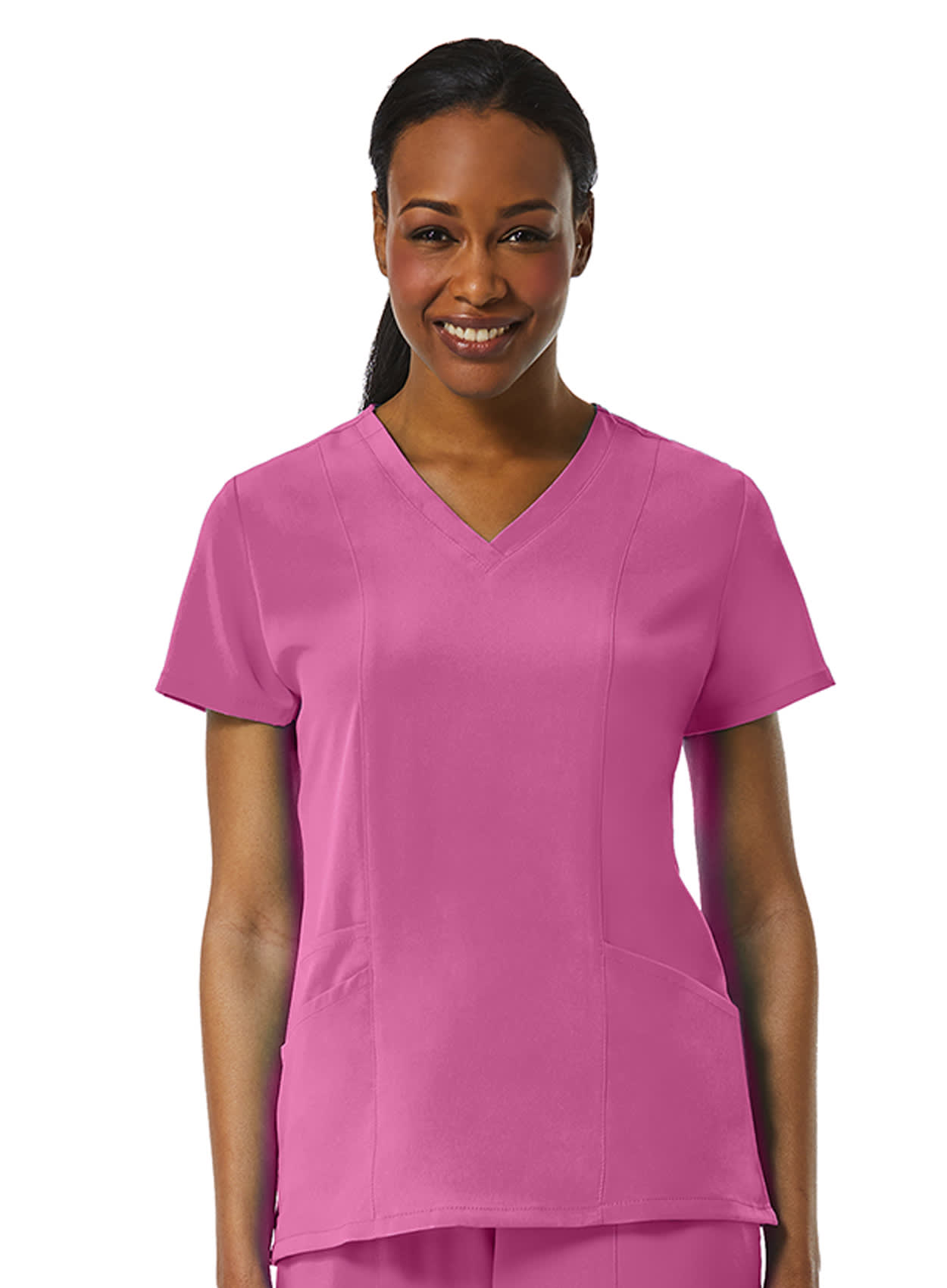 Puresoft - Ladies 3 - Panels V - Neck Top