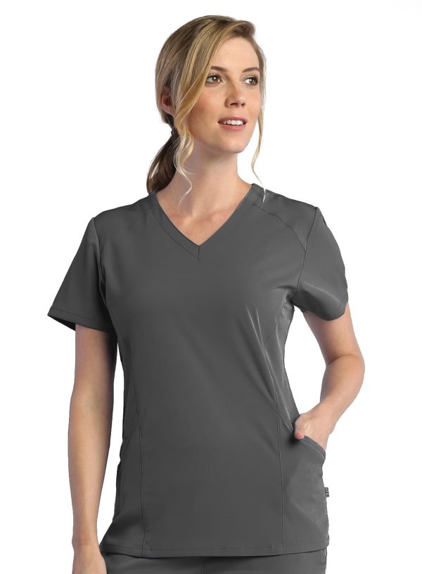 Puresoft - Ladies Modern V - Neck Top