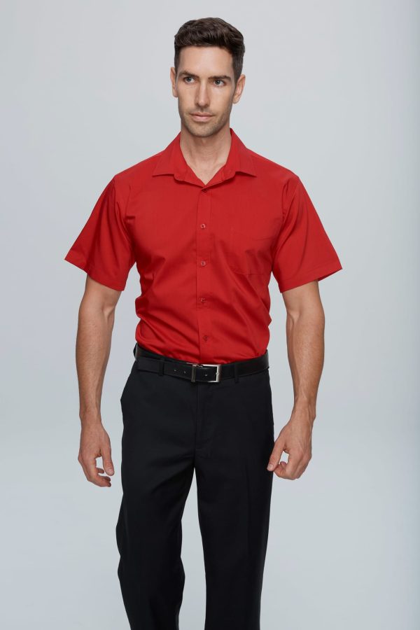MOSMAN MENS SHIRT SHORT SLEEVE