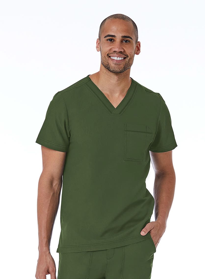 Matrix Pro - Men's Contrast Piping V - Neck Top