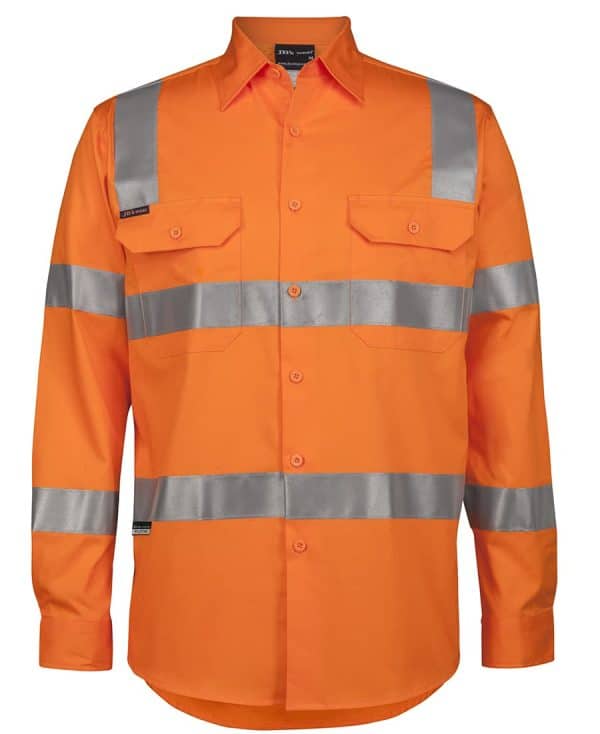 Jb's Hv (d+n) L/s 150g Vic Rail W/shirt Orange -