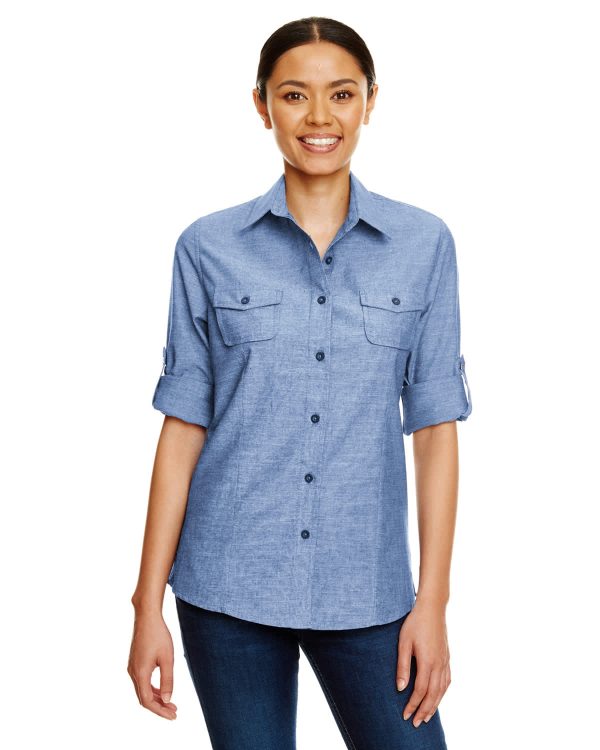 Ladies L-S Chambray Shirt