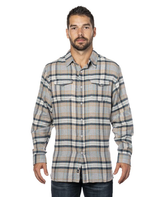 Mens L-S Plaid Flannel Shirt