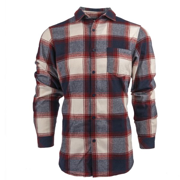 Mens L-S Plaid Flannel Shirt