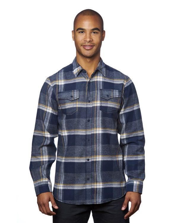 Mens L-S Plaid Snap Shirt