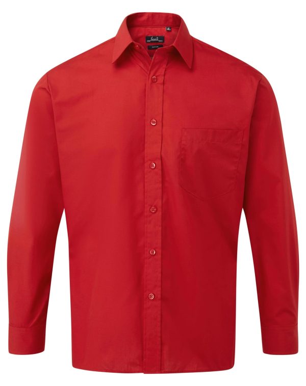 Long sleeve poplin shirt