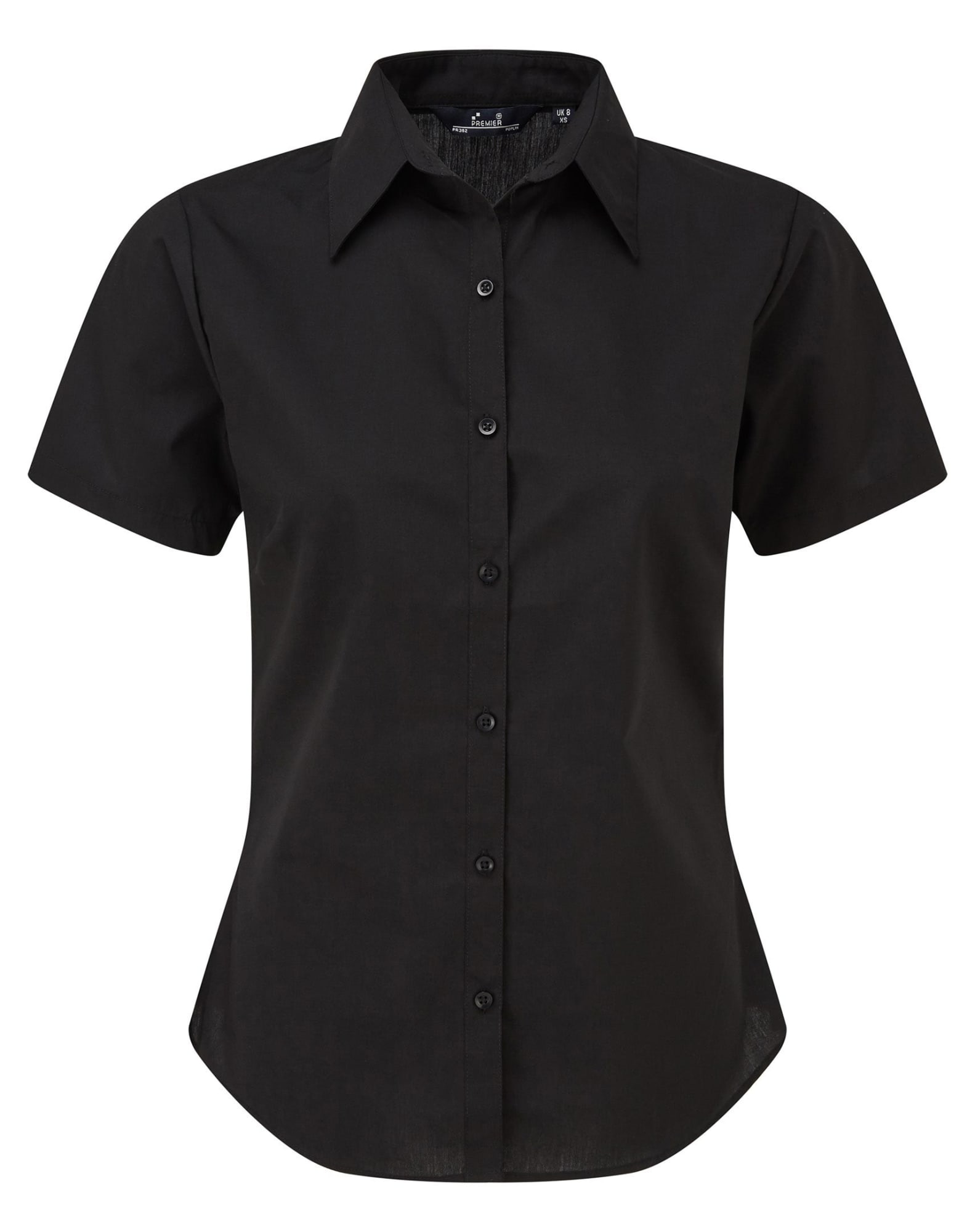 Women's short sleeve poplin blouse