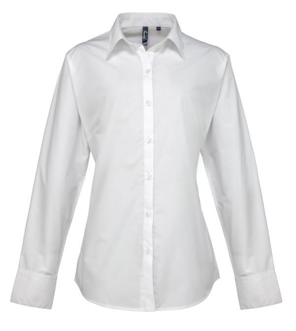 Women's supreme poplin long sleeve shirt