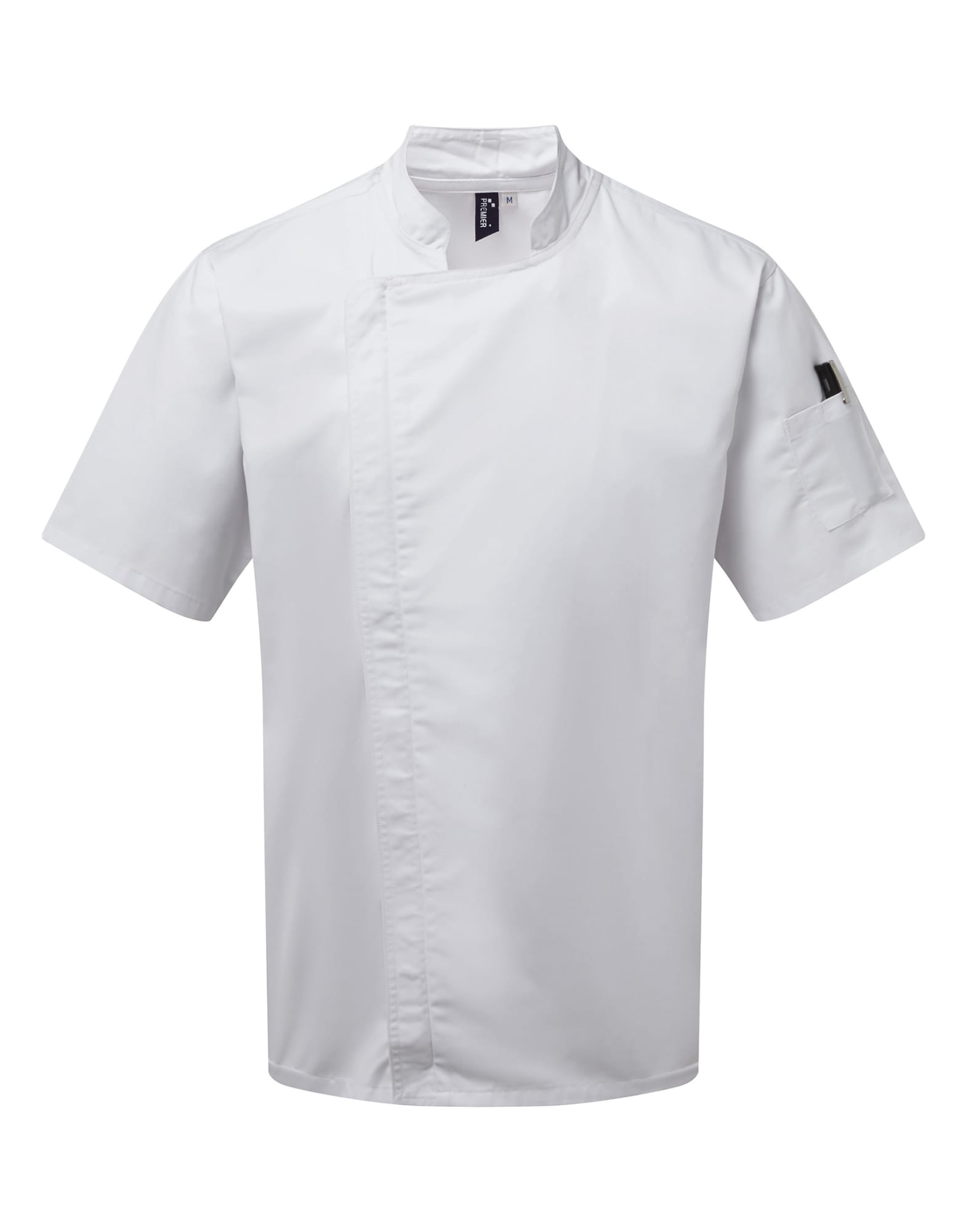 Chef's zip-close short sleeve jacket