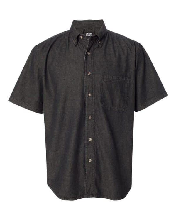 Mens S-S 100% Cotton Denim Shirt