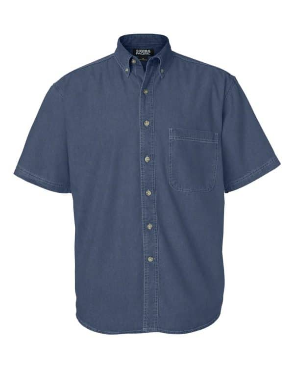 Mens S-S 100% Cotton Denim Shirt