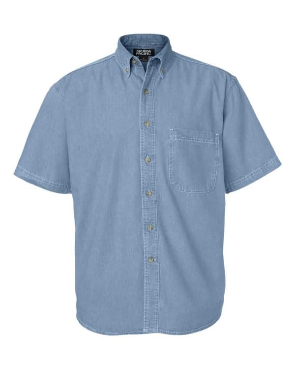 Mens S-S 100% Cotton Denim Shirt