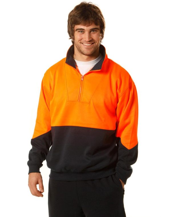 Hi Vis Long Sleeve Fleece Sweat