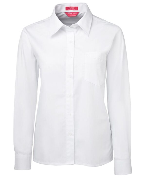 JB's LADIES L/S ORIGINAL POPLIN SHIRT WHITE -