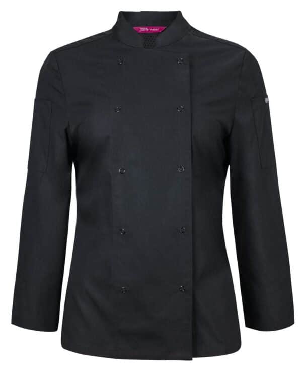 JB's LADIES L/S SNAP BUTTON CHEFS JACKET