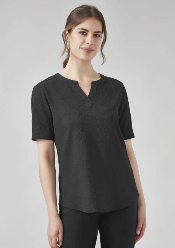 Womens Ruché Short Sleeve Blouse