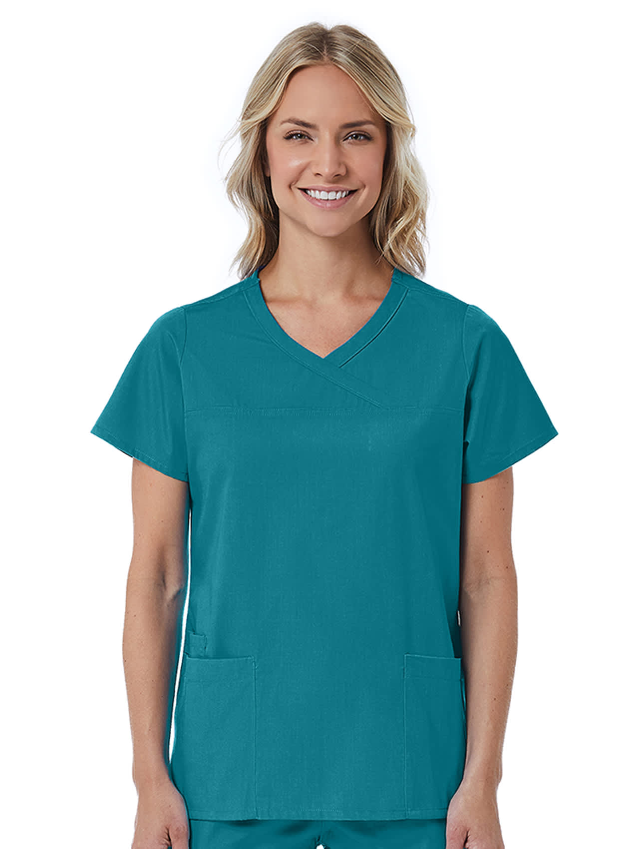Red Panda Womens Mock Wrap Top