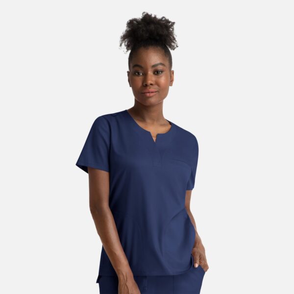 Matrix Womens Notched Crew Neck Top
