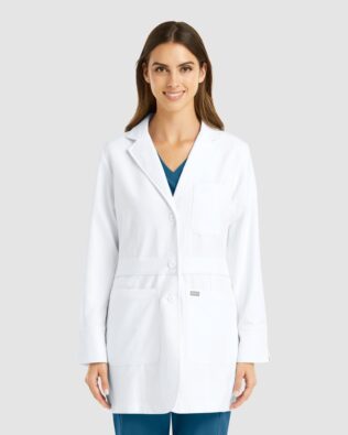 Maevn Momentum Womens Mid Length Lab Coat (32″) C3-5072