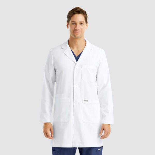 Momentum Mens Mid Length Lab Coat (35.5")