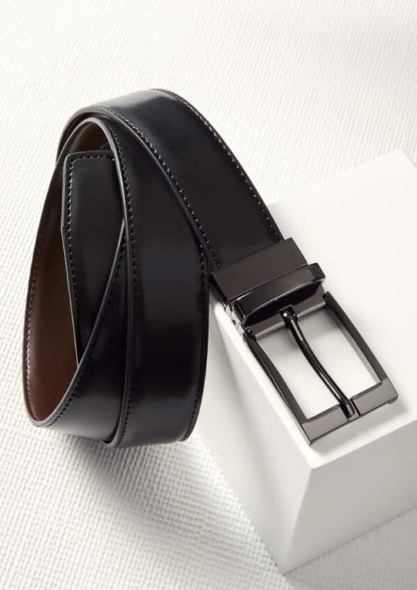 Mens Leather Reversible Belt