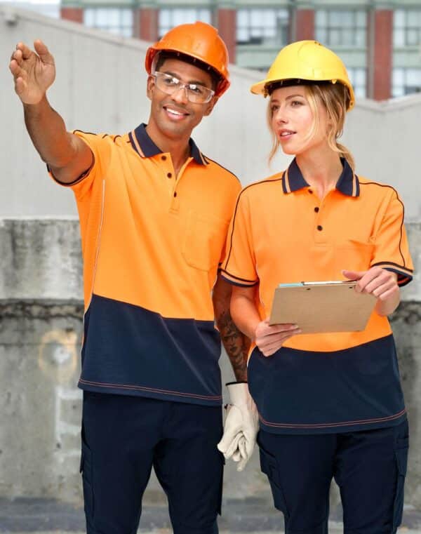 Hi-Vis Sustainable Cool-Breeze Truedry Safety S/S Polo