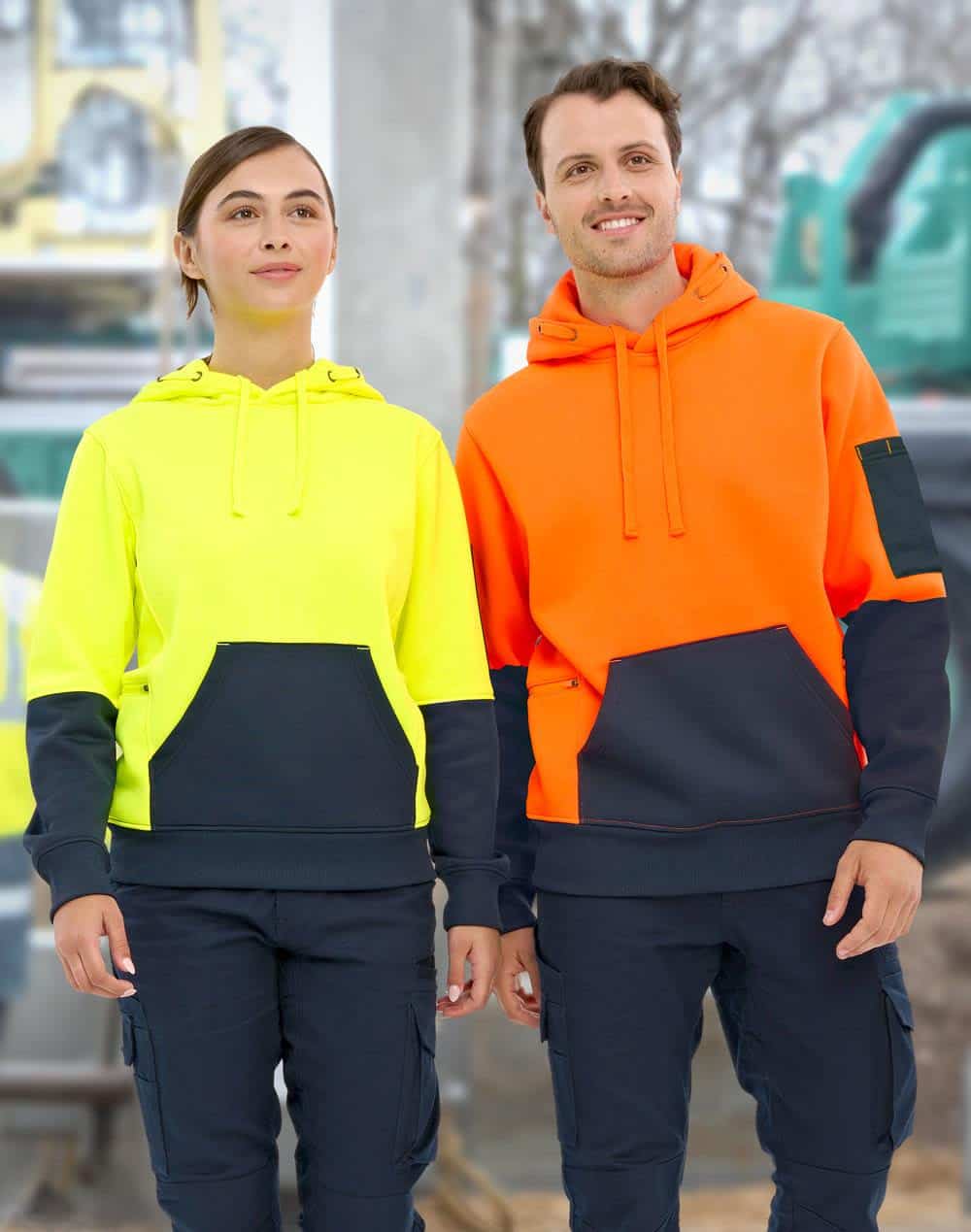 Hi-Vis Two Tone Water Resistant Fleece Hoodie