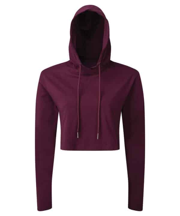 Cropped Hooded Long Sleeve T-Shirt