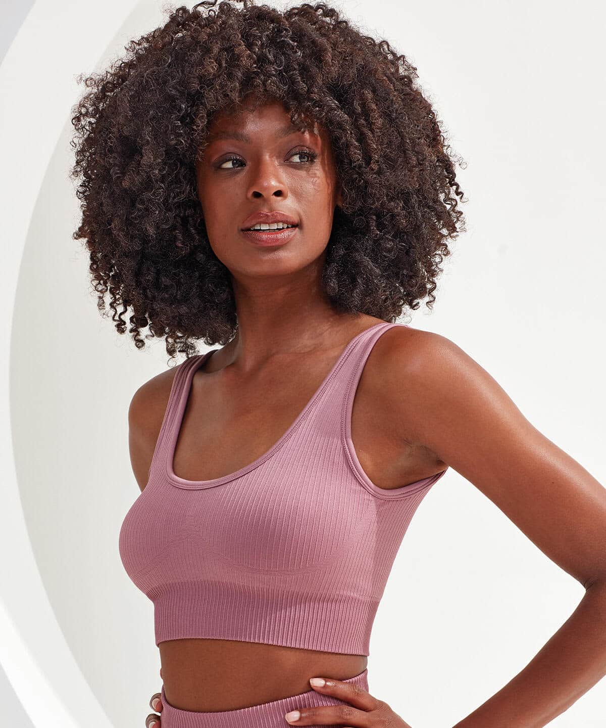 Ribbed Seamless 3D Fit Sport Bra