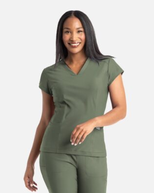 Maevn Embrace Zoe Banded V-Neck Top C3-2501