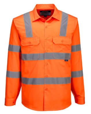 Portwest Hi-Vis Lightweight Cotton Shirt L/S PO-MA103