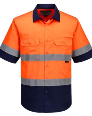 Portwest Industrial Hi-Vis Lightweight Contrast Shirt S/S PO-MA402