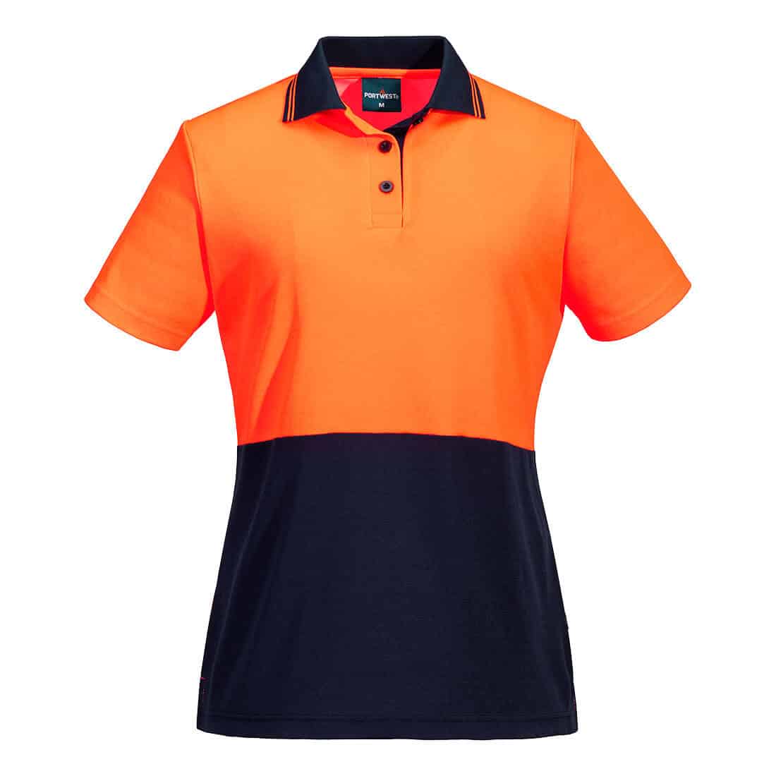 Hi-Vis Women's Cotton Comfort Contrast Class D Polo Shirt S/S