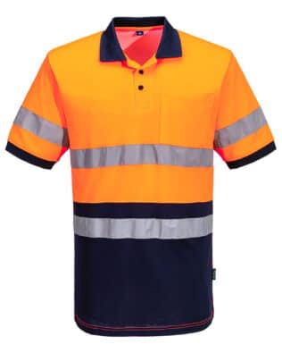 Portwest Hi-Vis Class D/N Contrast Polo shirt S/S PO-MP410