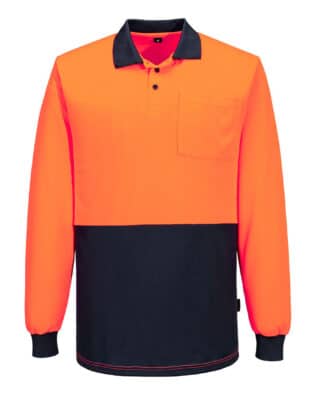 Portwest Hi-Vis Contrast Class D Polo Shirt L/S PO-MP615