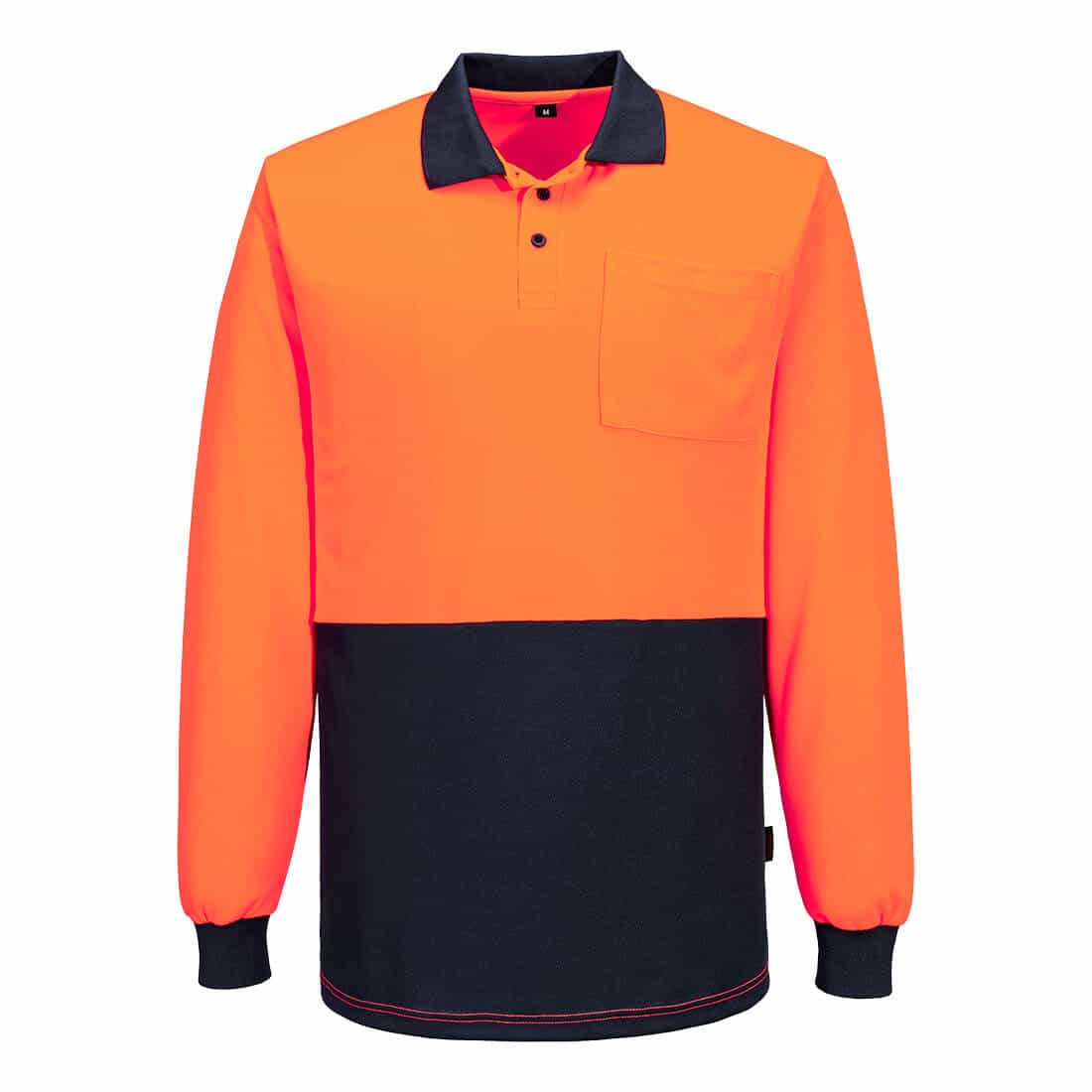 Hi-Vis Contrast Class D Polo Shirt L/S
