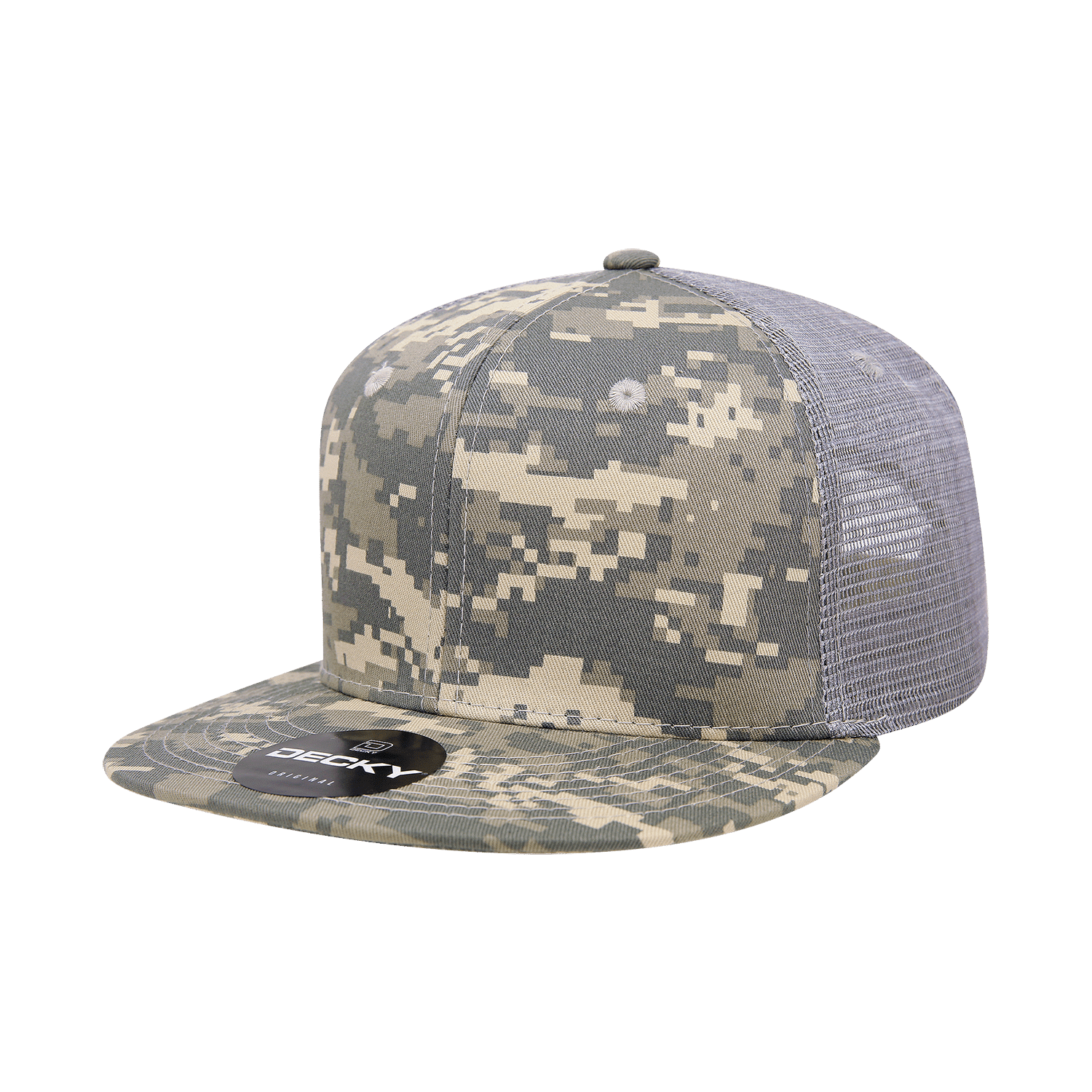6 Panel High Profile Structured Camo Trucker
