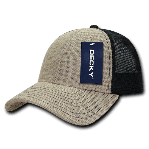 6 Panel Low Profile Structured Jute Trucker