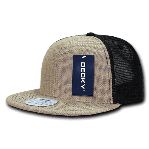 6 Panel High Profile Structured Jute Trucker