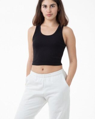 Los Angeles Apparel 2×1 Rib Crop Tank Top C3-21308