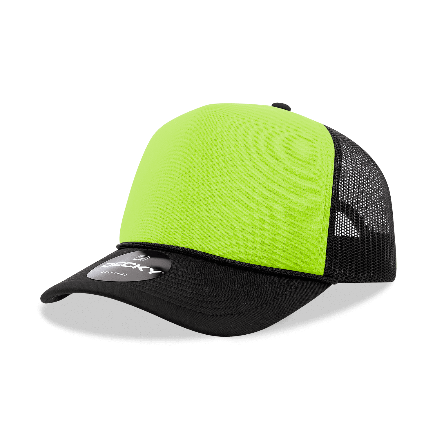 5 Panel High Profile Structured Two Tone Foam Trucker