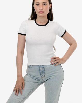 Los Angeles Apparel Original Baby Rib Tee C3-43005