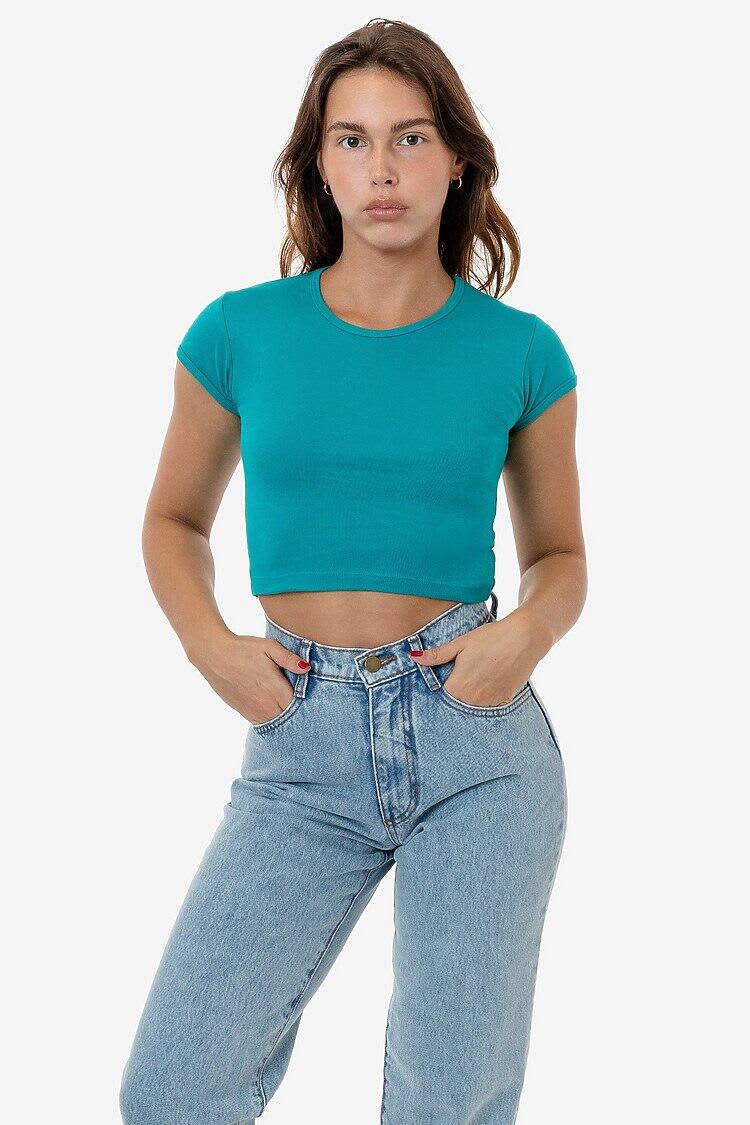 Cap Sleeve Baby Rib Crop Top