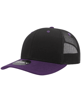 Decky 6 Panel Mid Profile Structured Contra-Stitch Trucker C3-6031-DKY