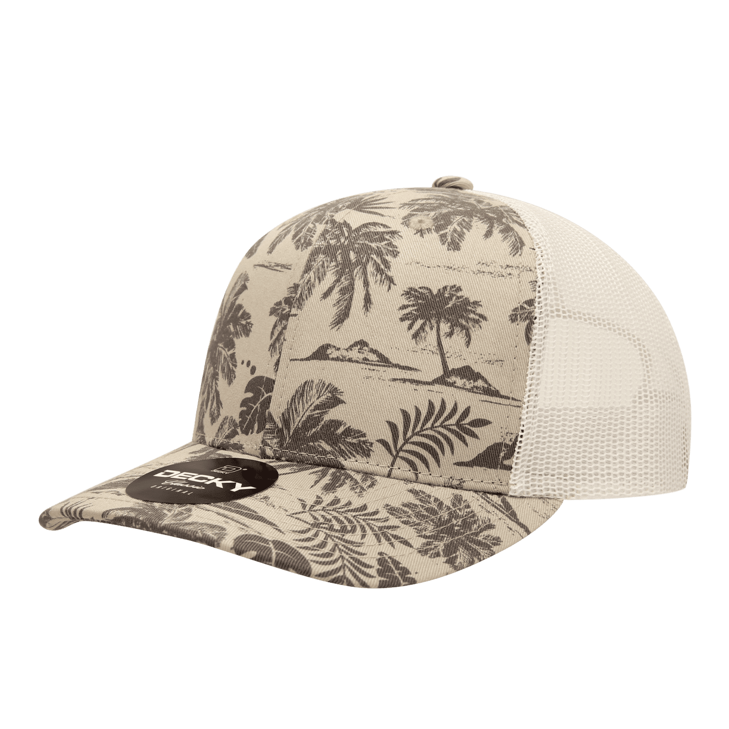 6 Panel Mid Profile Structured Tropical Trucker