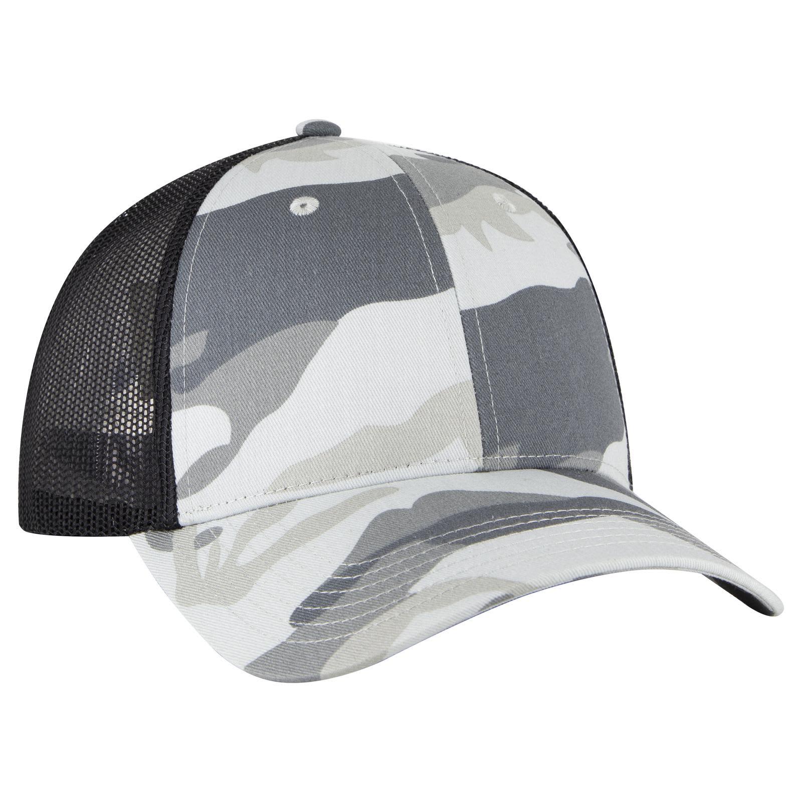 Camo 6 Panel Low Profile Trucker Cap
