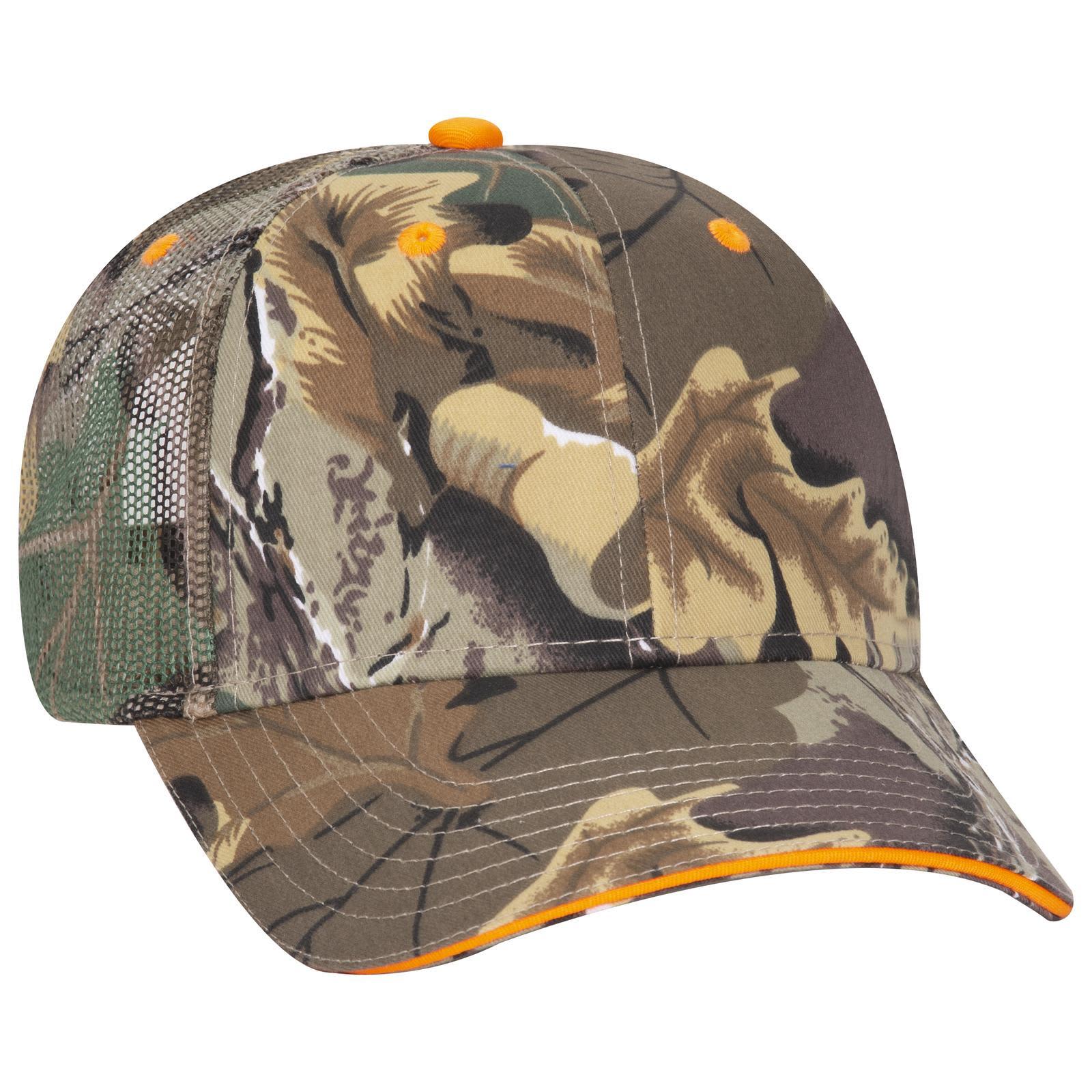 Camo 6 Panel Low Profile Trucker Cap