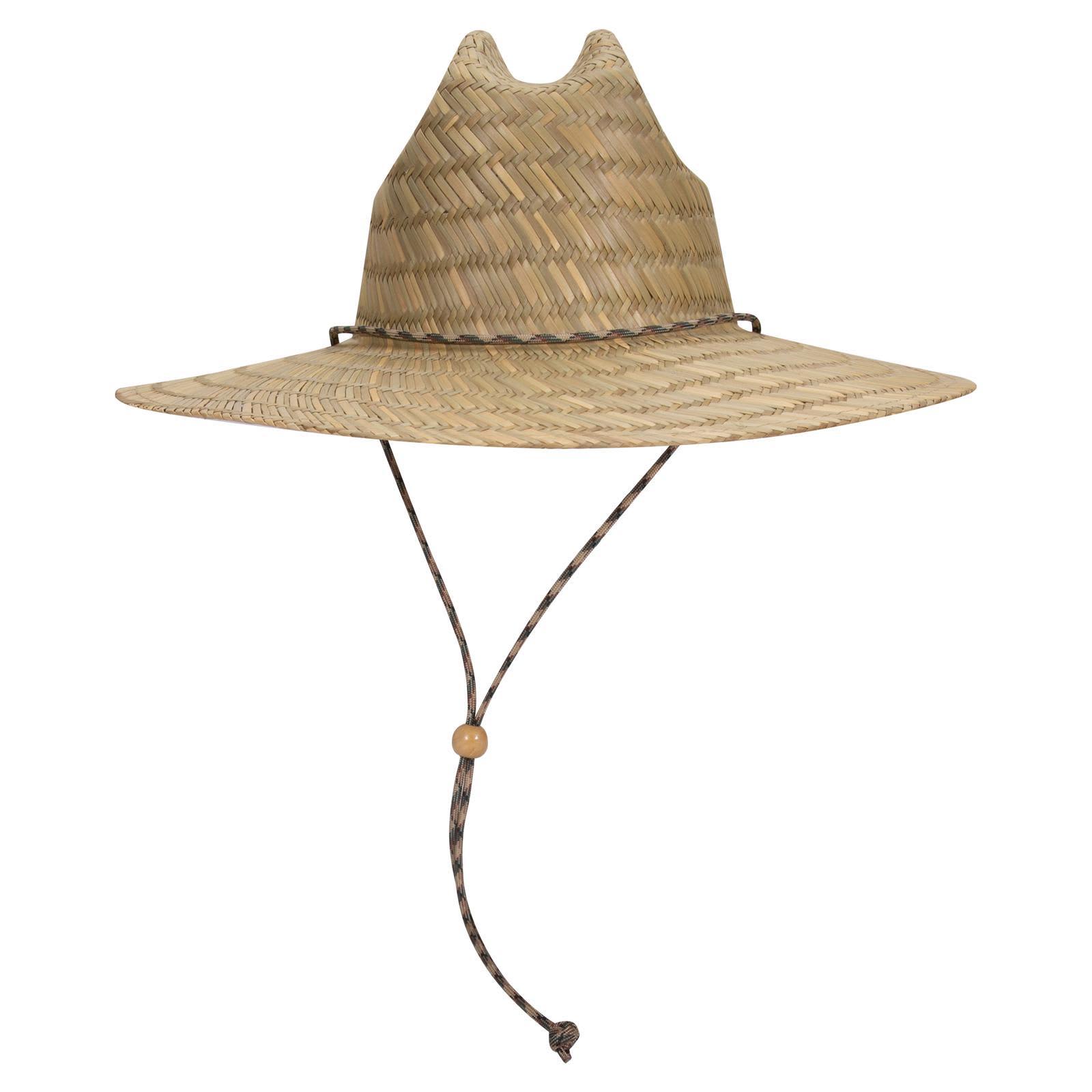 Straw Lifeguard Hat W/Adjustable Cord
